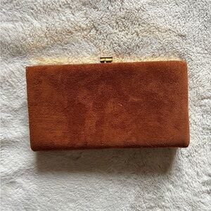 Elegant Tan Suede Clutch